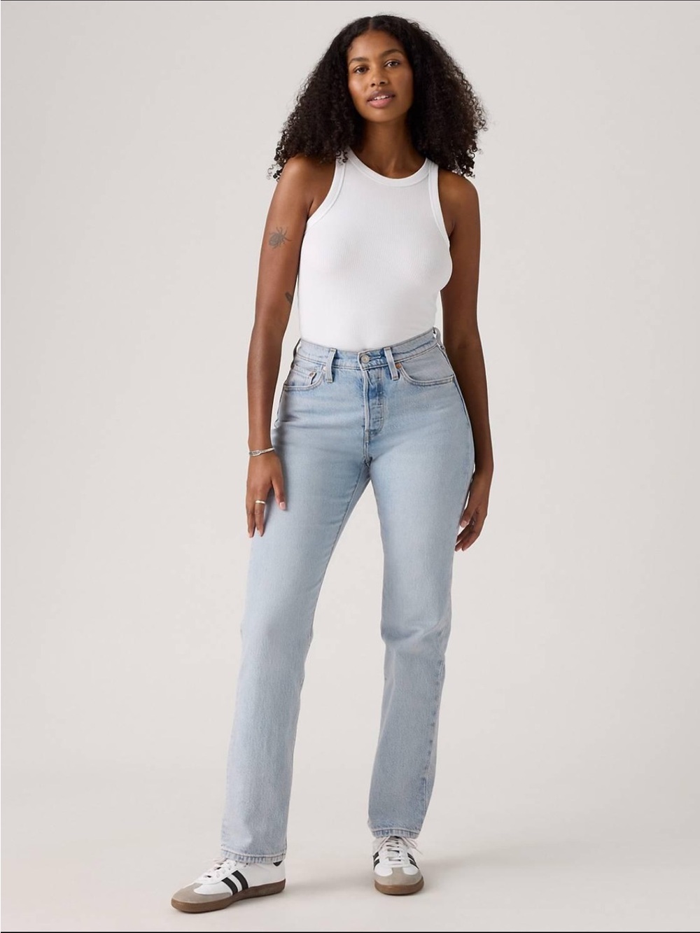 Levi's Women's Pale Blue 501 Jeans